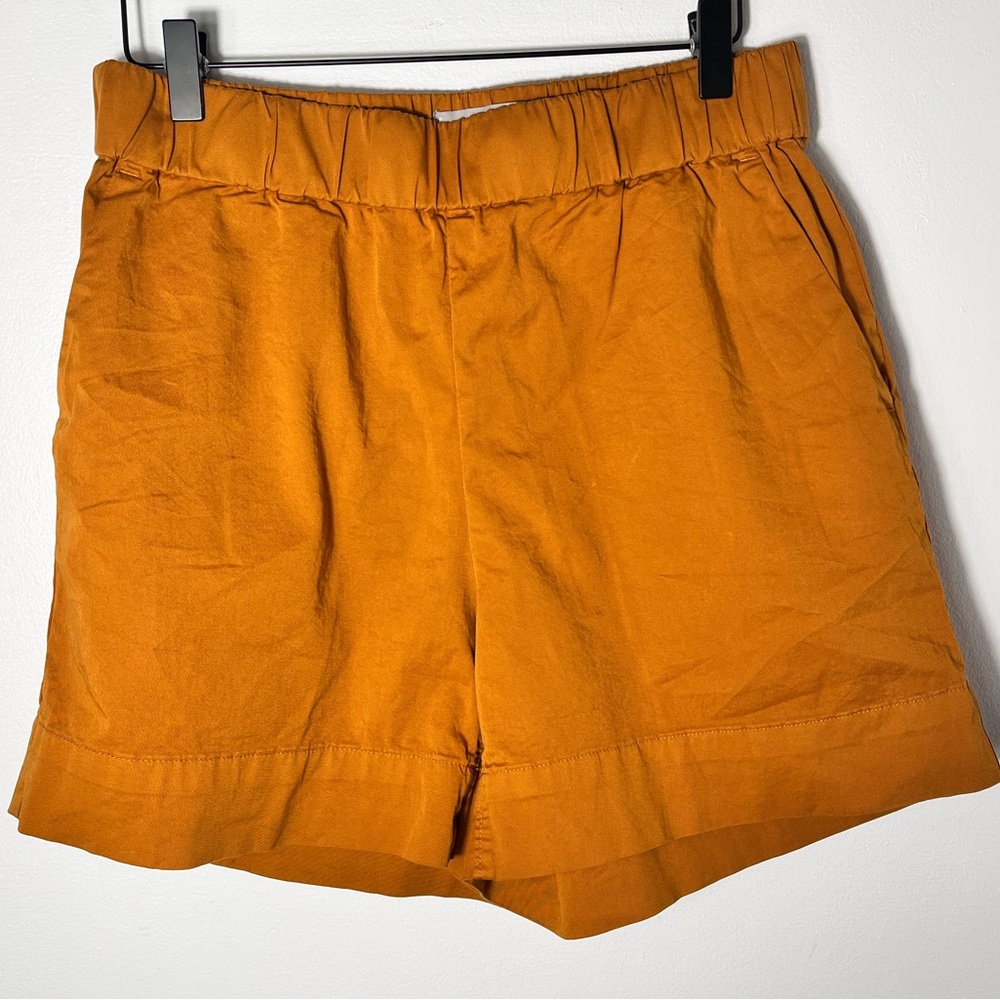 Everlane High Waist Shorts in Burnt Orange